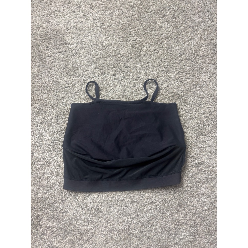 Alo Yoga Black Cropped Sports Bra Spaghetti Strap Activewear Small RN87370